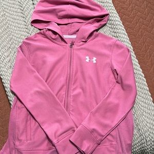 Girls Under Armour size youth small zip up hoodie